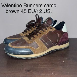 VALENTINO BROWN CAMO RUNNERS US12 MEN